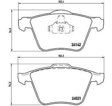 Sada brzdových destiček, kotoučová brzda BREMBO P 24 077X