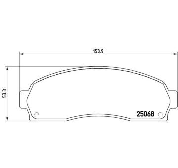 Sada brzdových destiček, kotoučová brzda BREMBO P 24 081