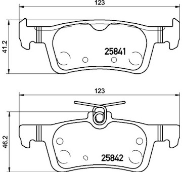 Sada brzdových destiček, kotoučová brzda BREMBO P 24 204