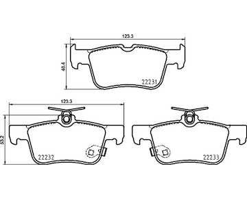 Sada brzdových destiček, kotoučová brzda BREMBO P 24 217