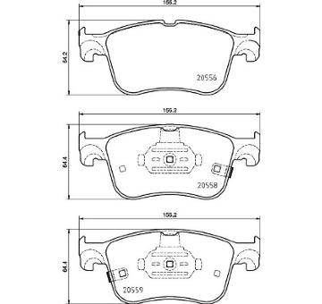 Sada brzdových destiček, kotoučová brzda BREMBO P 24 218