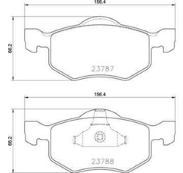 Sada brzdových destiček, kotoučová brzda BREMBO P 24 219