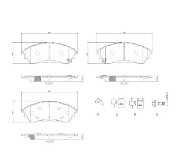 Sada brzdových destiček, kotoučová brzda BREMBO P 24 225