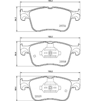 Sada brzdových destiček, kotoučová brzda BREMBO P 24 234