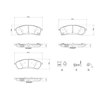 Sada brzdových destiček, kotoučová brzda BREMBO P 24 235