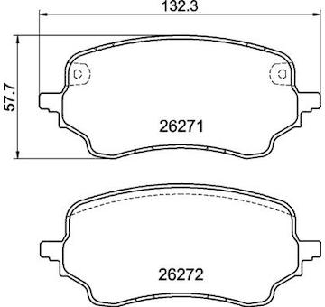 Sada brzdových destiček, kotoučová brzda BREMBO P 24 236