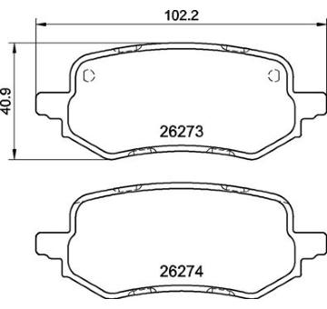 Sada brzdových destiček, kotoučová brzda BREMBO P 24 237