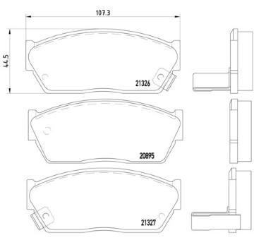 Sada brzdových destiček, kotoučová brzda BREMBO P 28 004