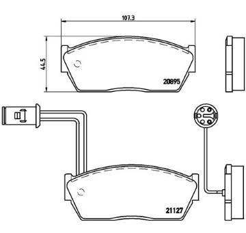 Sada brzdových destiček, kotoučová brzda BREMBO P 28 009