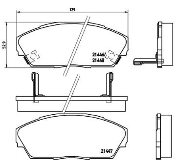 Sada brzdových destiček, kotoučová brzda BREMBO P 28 013