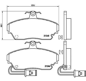 Sada brzdových destiček, kotoučová brzda BREMBO P 28 014