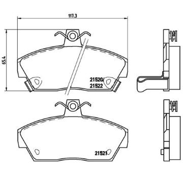 Sada brzdových destiček, kotoučová brzda BREMBO P 28 019