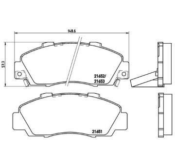 Sada brzdových destiček, kotoučová brzda BREMBO P 28 026