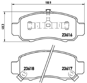 Sada brzdových destiček, kotoučová brzda BREMBO P 28 033