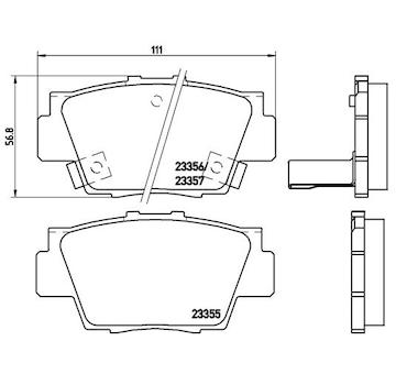 Sada brzdových destiček, kotoučová brzda BREMBO P 28 040