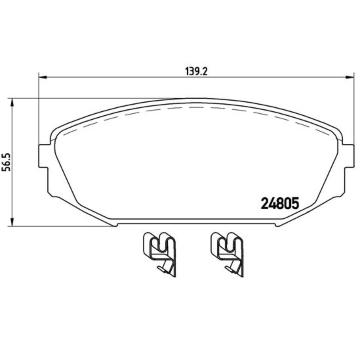 Sada brzdových destiček, kotoučová brzda BREMBO P 28 049