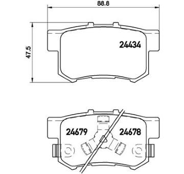 Sada brzdových destiček, kotoučová brzda BREMBO P 28 061