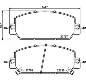 Sada brzdových destiček, kotoučová brzda BREMBO P 28 098