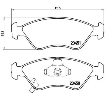 Sada brzdových destiček, kotoučová brzda BREMBO P 30 007