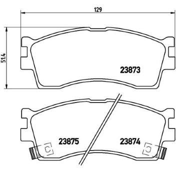 Sada brzdových destiček, kotoučová brzda BREMBO P 30 016