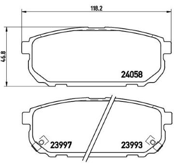 Sada brzdových destiček, kotoučová brzda BREMBO P 30 023