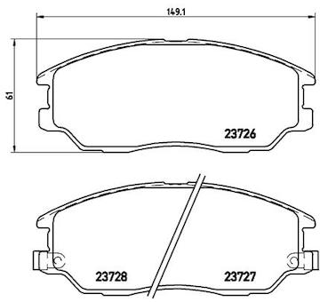 Sada brzdových destiček, kotoučová brzda BREMBO P 30 028