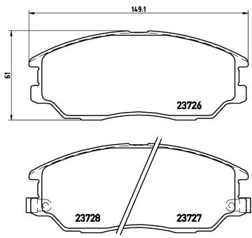 Sada brzdových destiček, kotoučová brzda BREMBO P 30 028