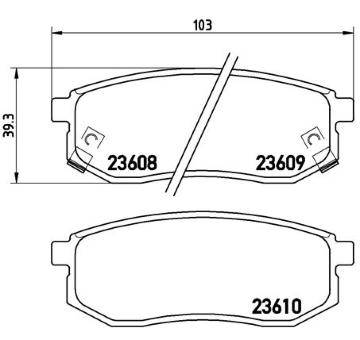 Sada brzdových destiček, kotoučová brzda BREMBO P 30 030