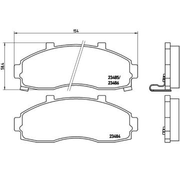 Sada brzdových destiček, kotoučová brzda BREMBO P 30 044