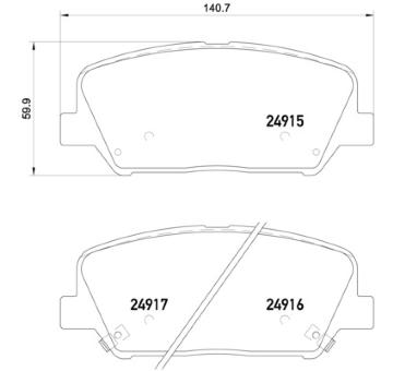 Sada brzdových destiček, kotoučová brzda BREMBO P 30 065