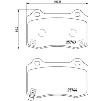 Sada brzdových destiček, kotoučová brzda BREMBO P 30 074