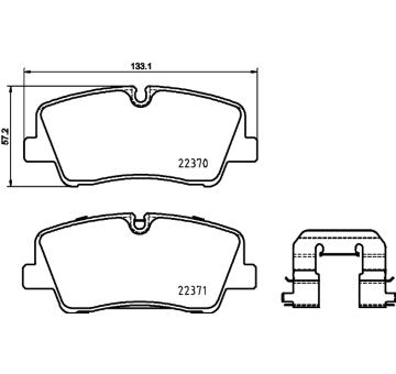 Sada brzdových destiček, kotoučová brzda BREMBO P 30 085