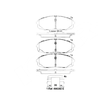 Sada brzdových destiček, kotoučová brzda BREMBO P 30 095