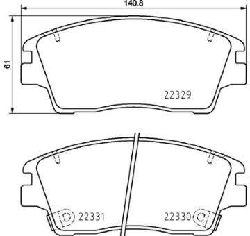 Sada brzdových destiček, kotoučová brzda BREMBO P 30 096