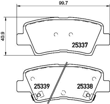 Sada brzdových destiček, kotoučová brzda BREMBO P 30 101