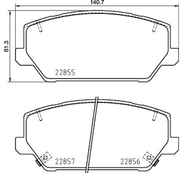 Sada brzdových destiček, kotoučová brzda BREMBO P 30 102