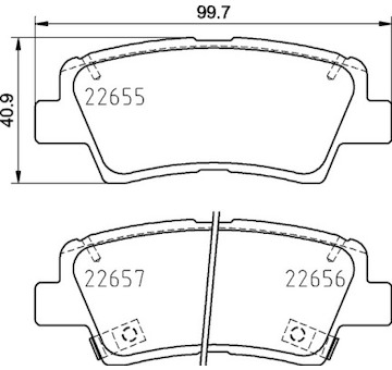 Sada brzdových destiček, kotoučová brzda BREMBO P 30 103