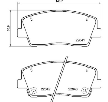 Sada brzdových destiček, kotoučová brzda BREMBO P 30 108