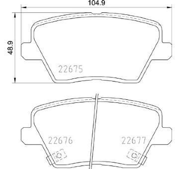 Sada brzdových destiček, kotoučová brzda BREMBO P 30 109