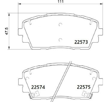 Sada brzdových destiček, kotoučová brzda BREMBO P 30 115