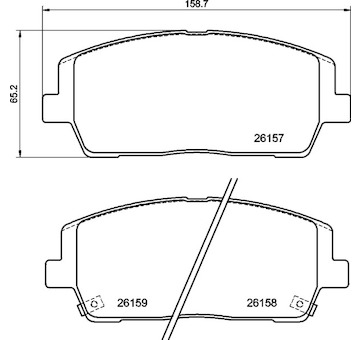 Sada brzdových destiček, kotoučová brzda BREMBO P 30 116