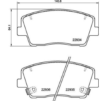 Sada brzdových destiček, kotoučová brzda BREMBO P 30 119