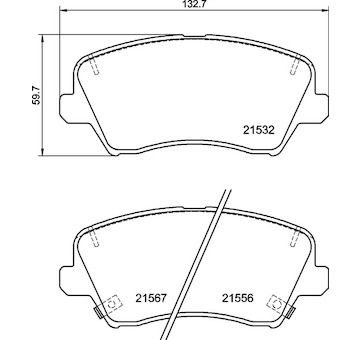 Sada brzdových destiček, kotoučová brzda BREMBO P 30 123