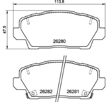 Sada brzdových destiček, kotoučová brzda BREMBO P 30 125