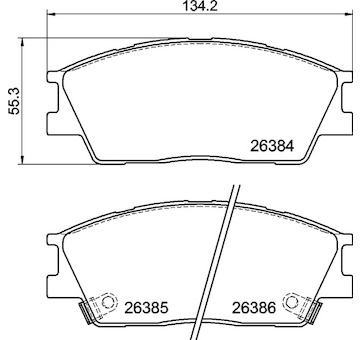 Sada brzdových destiček, kotoučová brzda BREMBO P 30 126