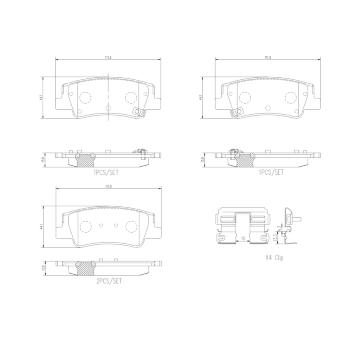 Sada brzdových destiček, kotoučová brzda BREMBO P 30 137