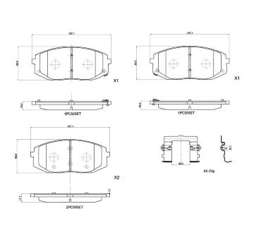 Sada brzdových platničiek kotúčovej brzdy BREMBO P 30 161