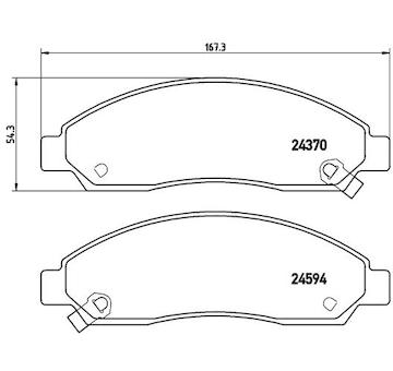 Sada brzdových destiček, kotoučová brzda BREMBO P 34 005