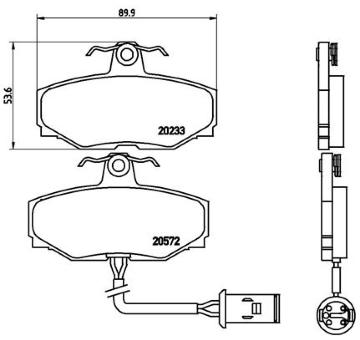 Sada brzdových destiček, kotoučová brzda BREMBO P 36 006