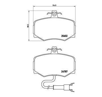 Sada brzdových destiček, kotoučová brzda BREMBO P 36 009